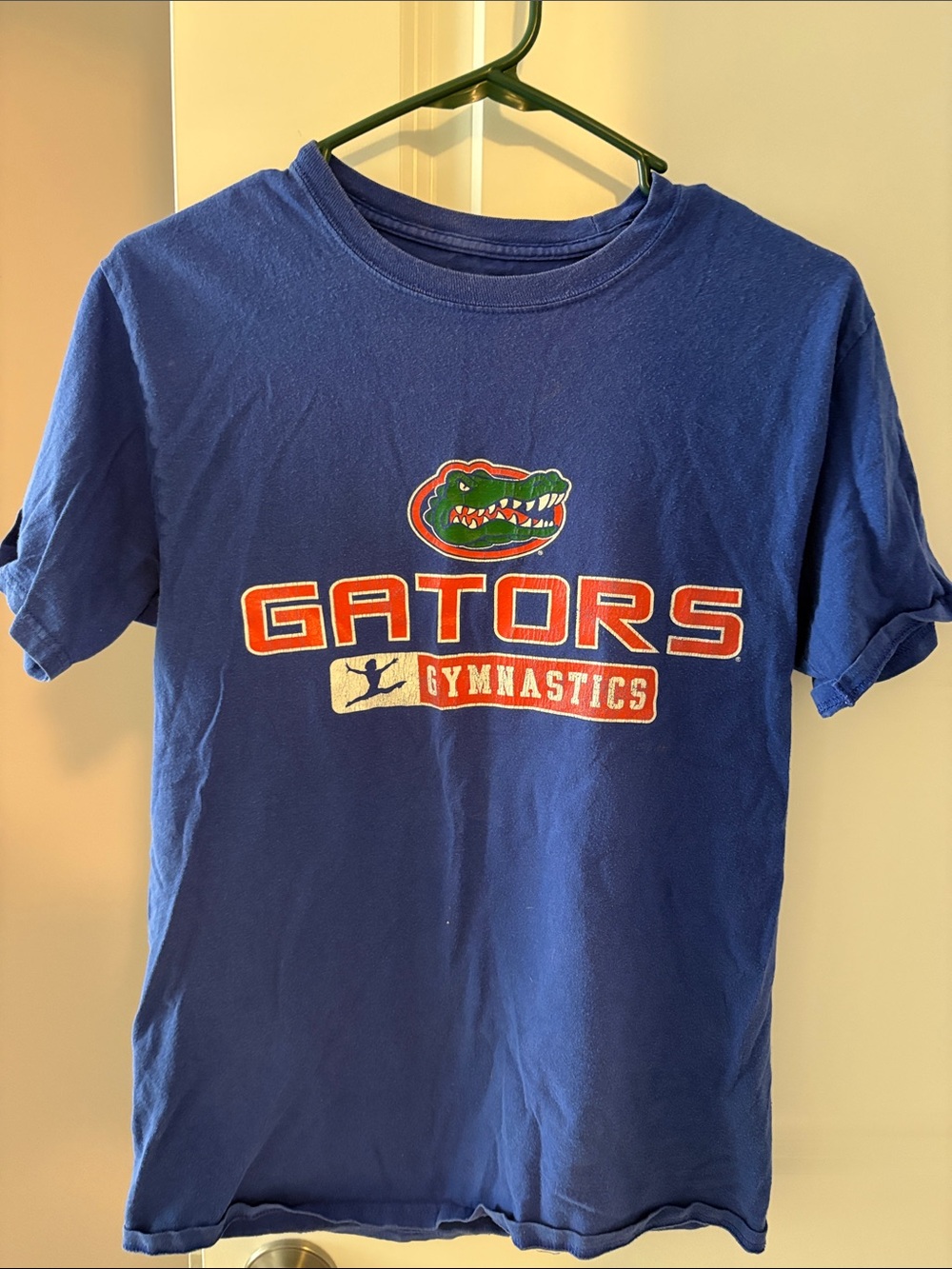 Champion Royal Blue Gators Gymnastics Tee with Orange & Green Logo